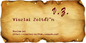 Viszlai Zoltán névjegykártya